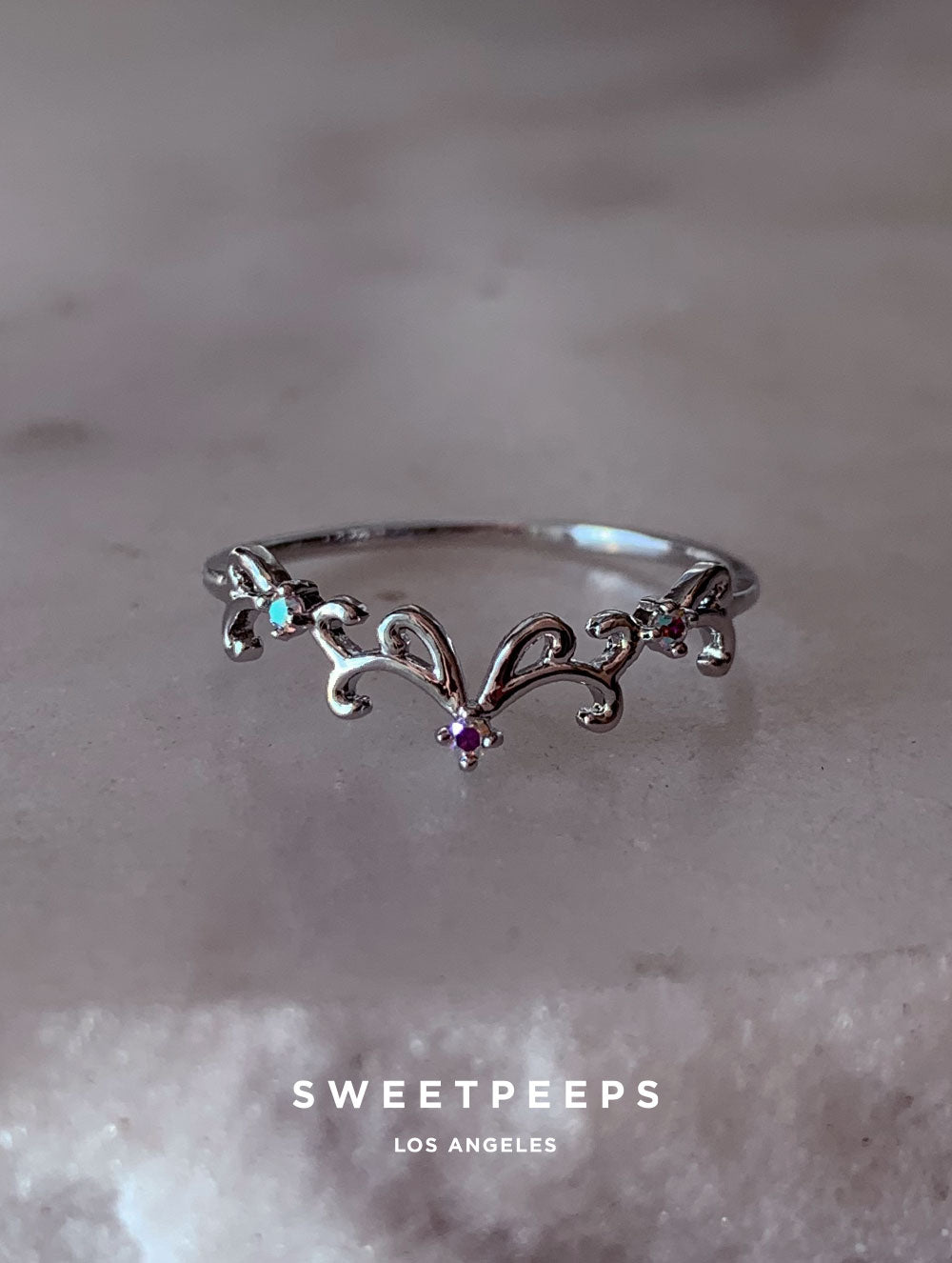 Nevaeh Encrusted Ring - Silver