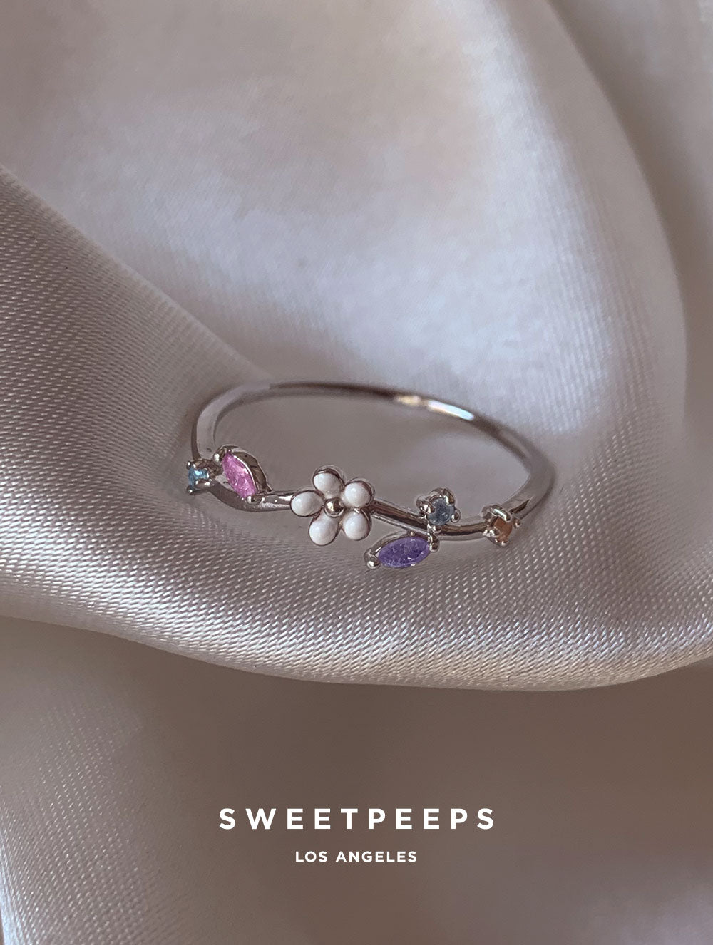 Estefania Ivory Ring - Silver
