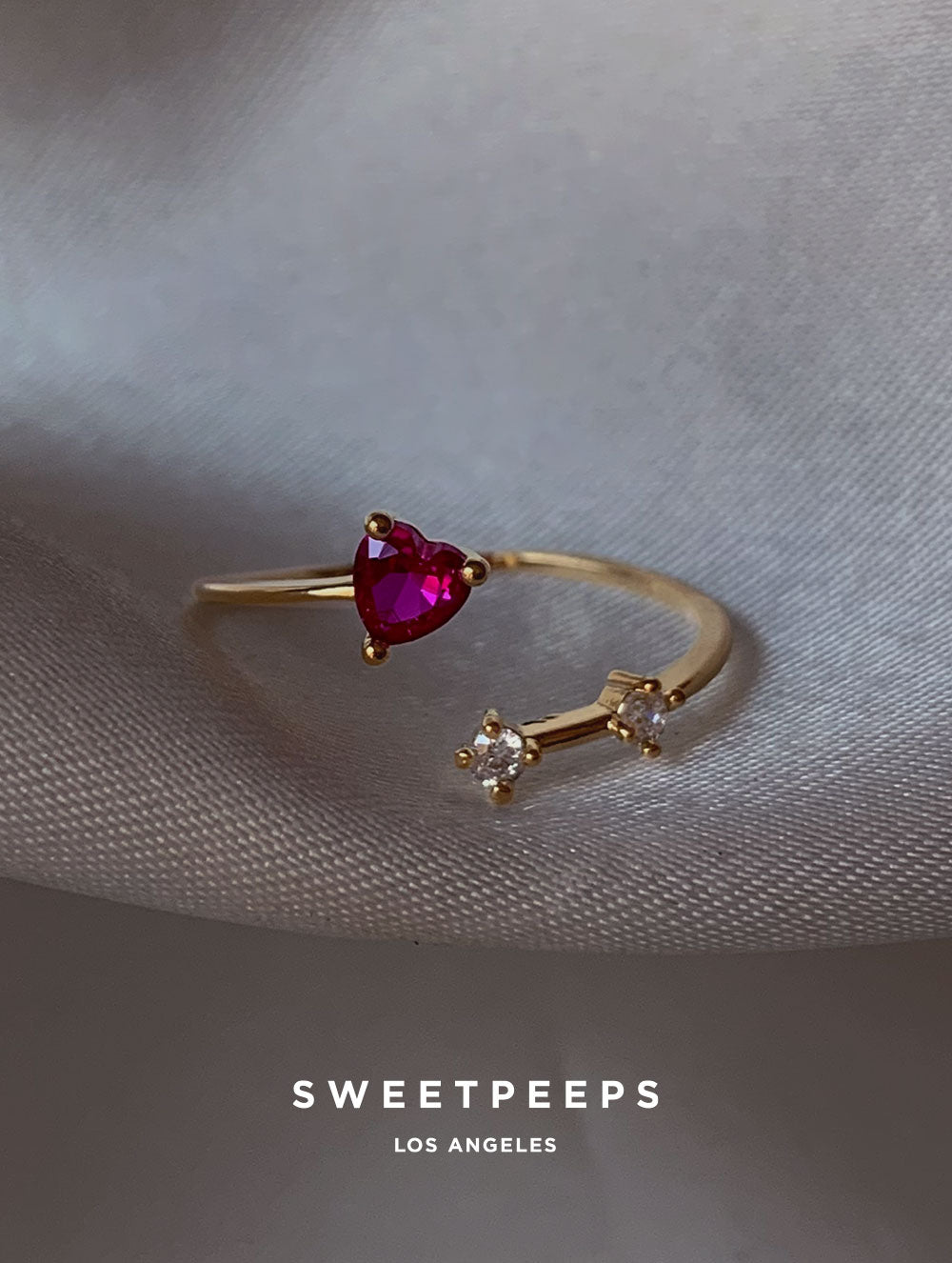 Nori Red Heart Wrap Ring