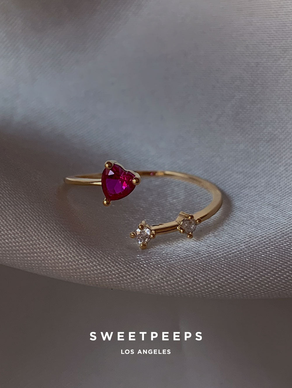 Nori Red Heart Wrap Ring