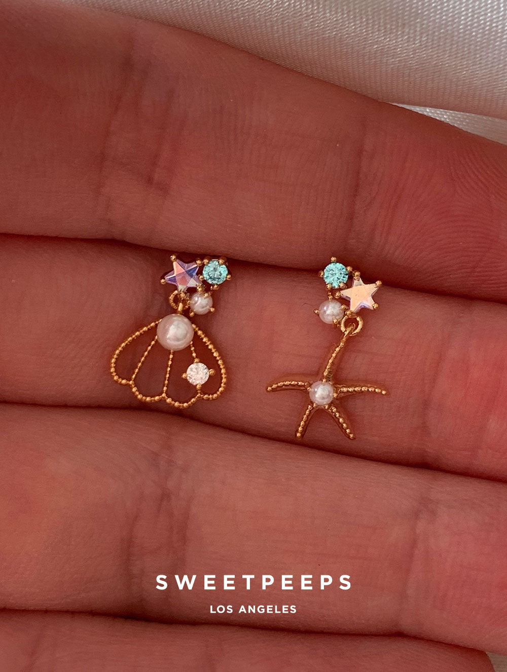 Aquamarine Pearl Studs