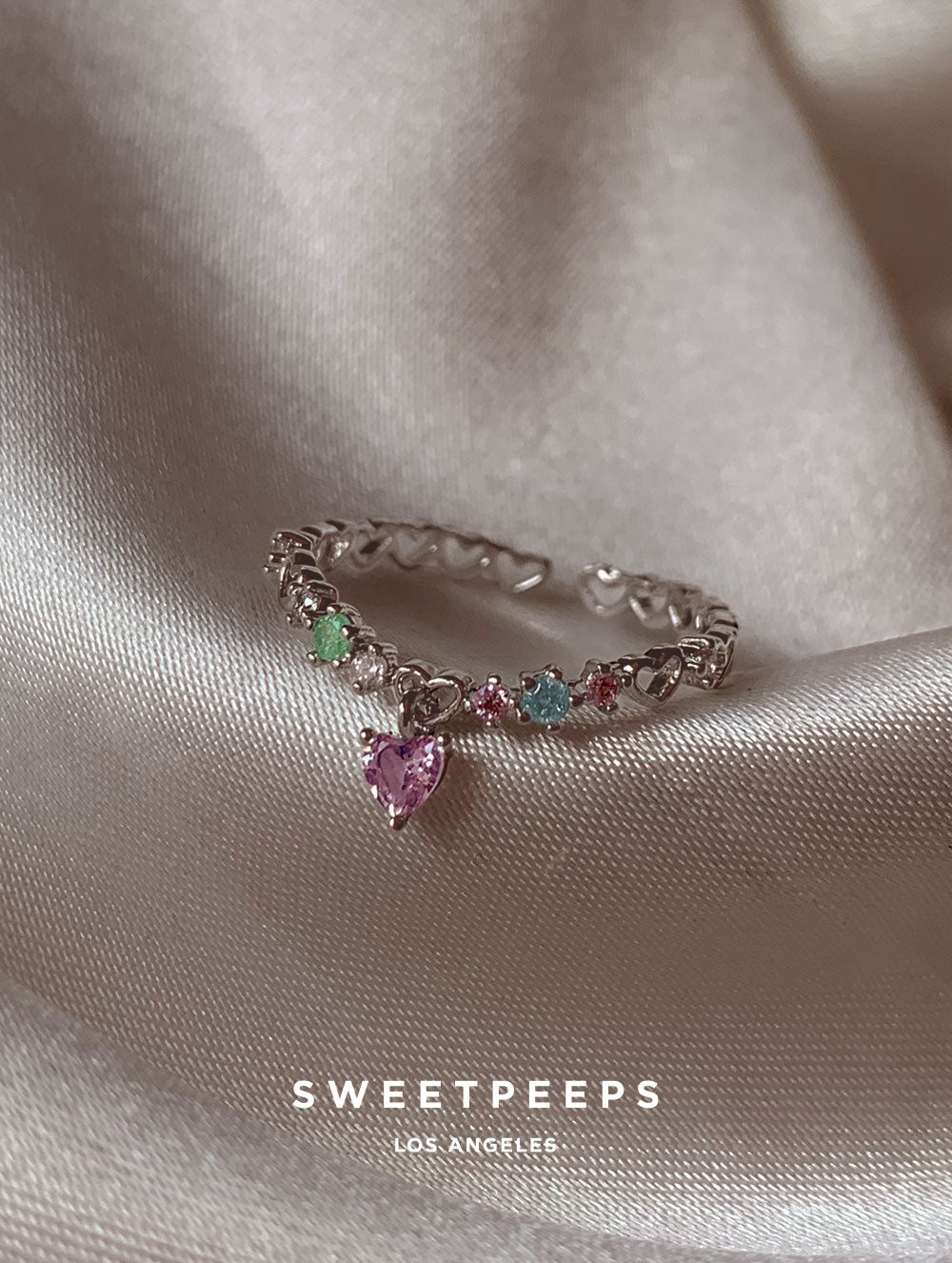 Polina Heart Ring - Silver