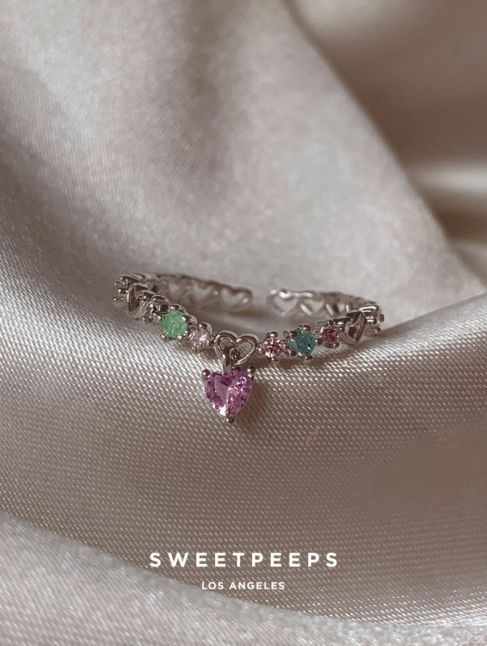 Polina Heart Ring - Silver
