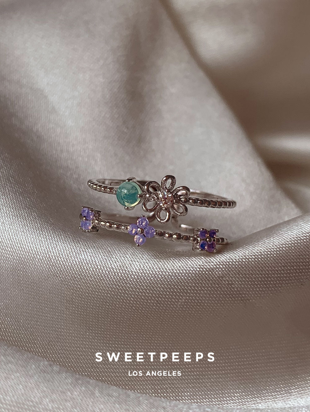 Tory Floral Ring - Silver