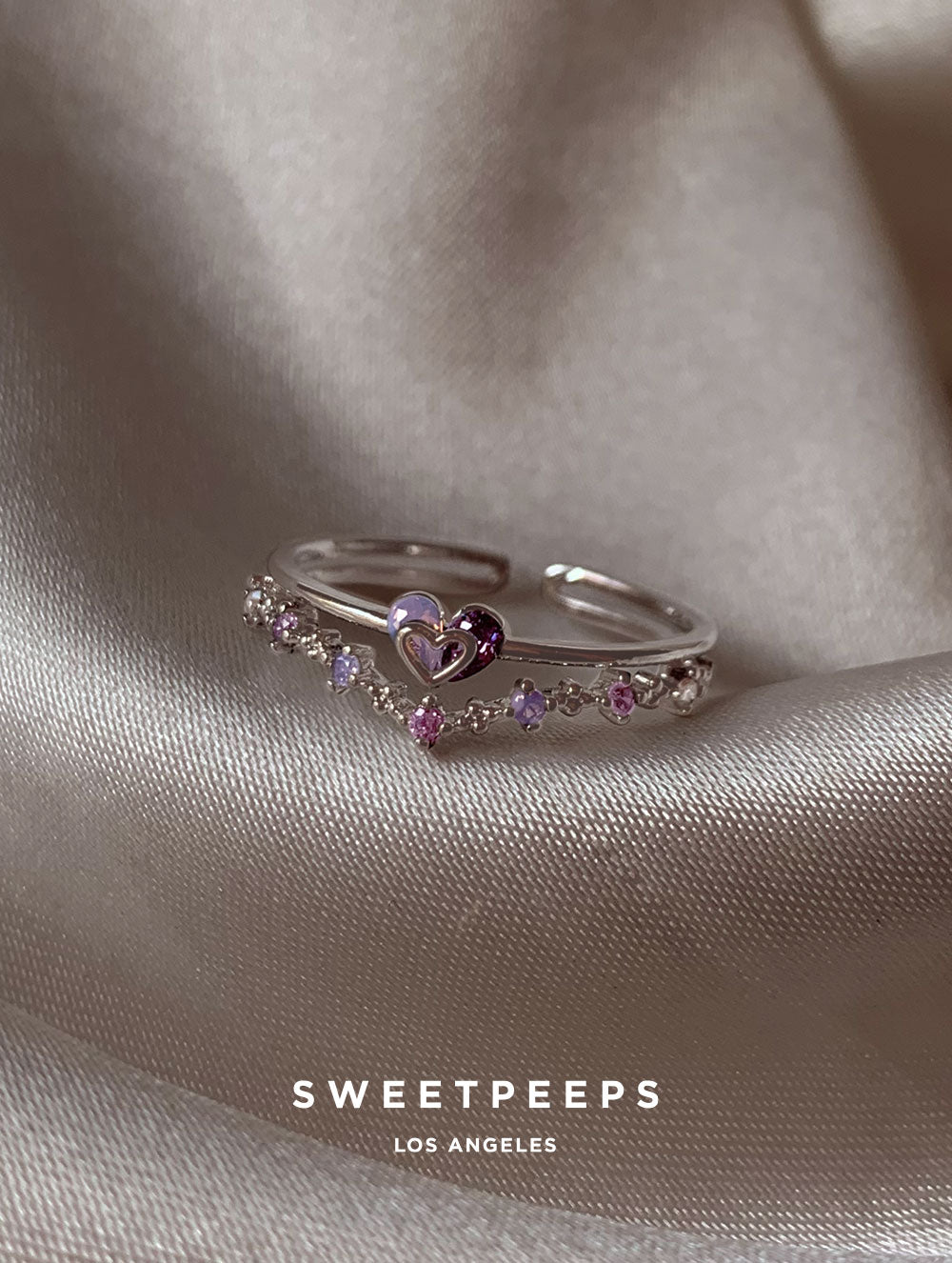 Maxine Heart Ring - Silver