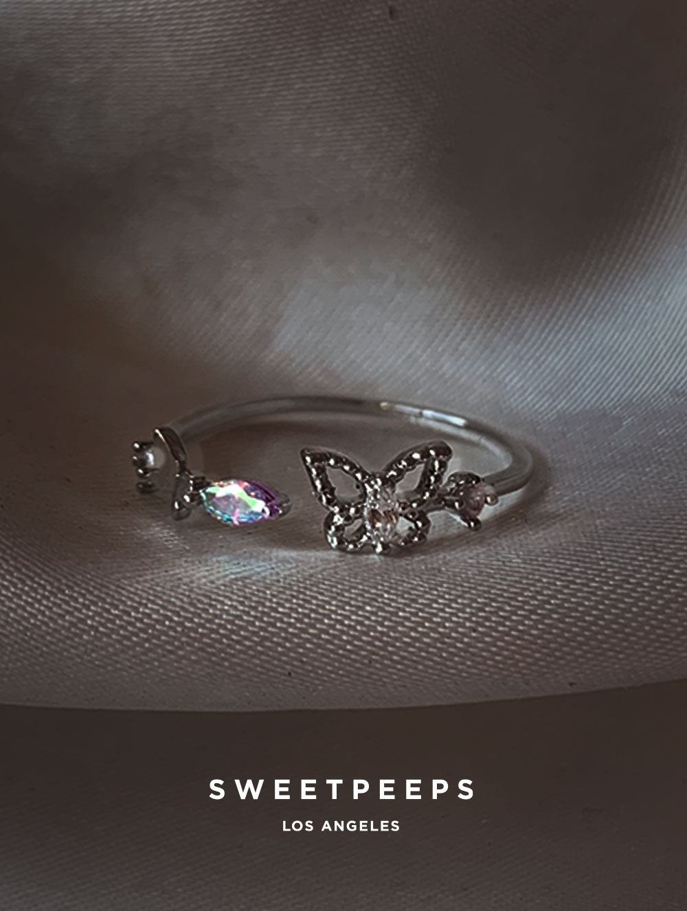 Kimberly Butterfly Ring - Silver