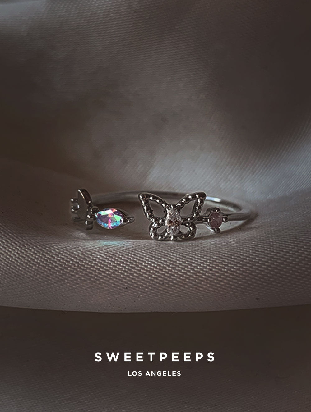 Kimberly Butterfly Ring - Silver