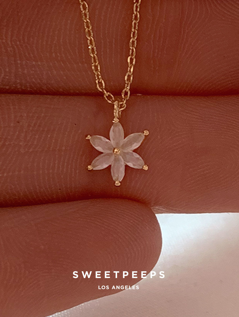 Eliza Pearl Petal Necklace