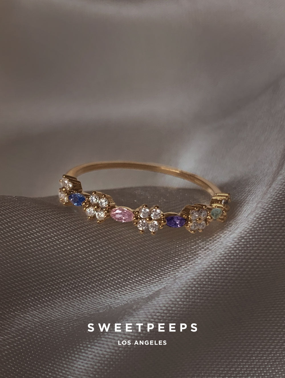 Meadow Dainty Crystal Ring