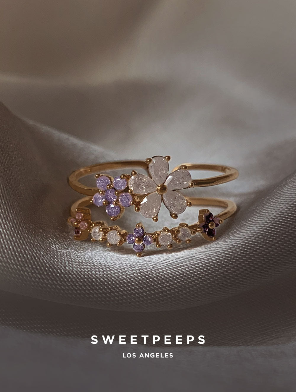 Liana Floral Petals Ring