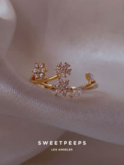 Morgan Crystal Leaves Ring