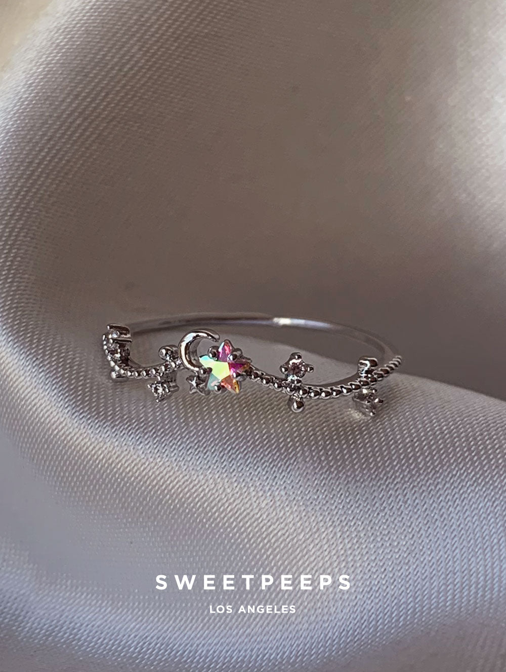 Loxely Star Gazer Ring - Silver