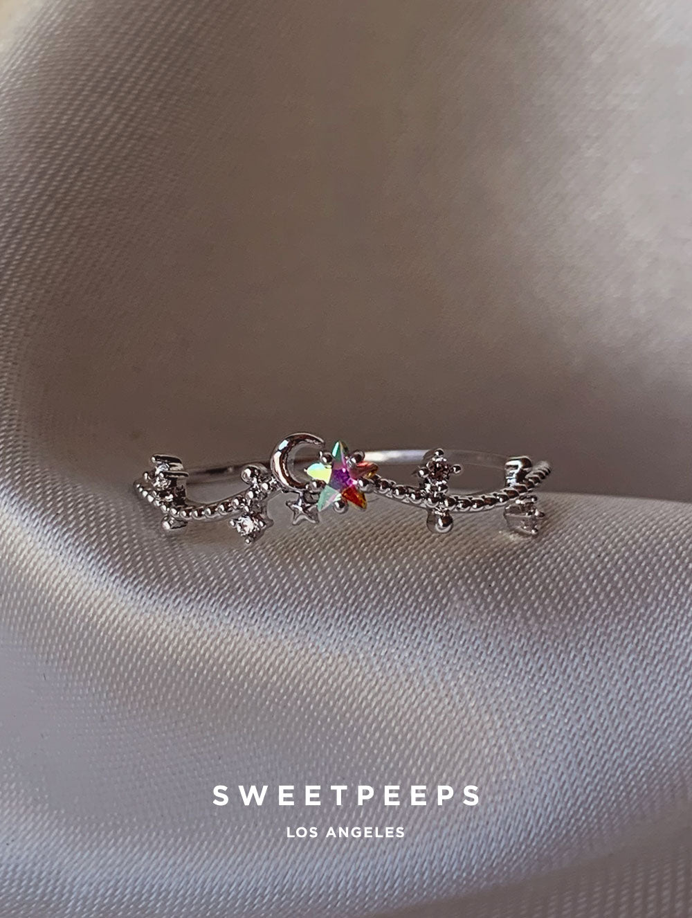 Loxely Star Gazer Ring - Silver