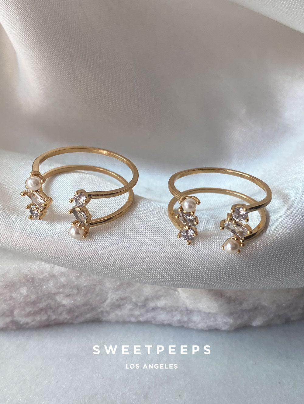 3 Tier Pearl Ring