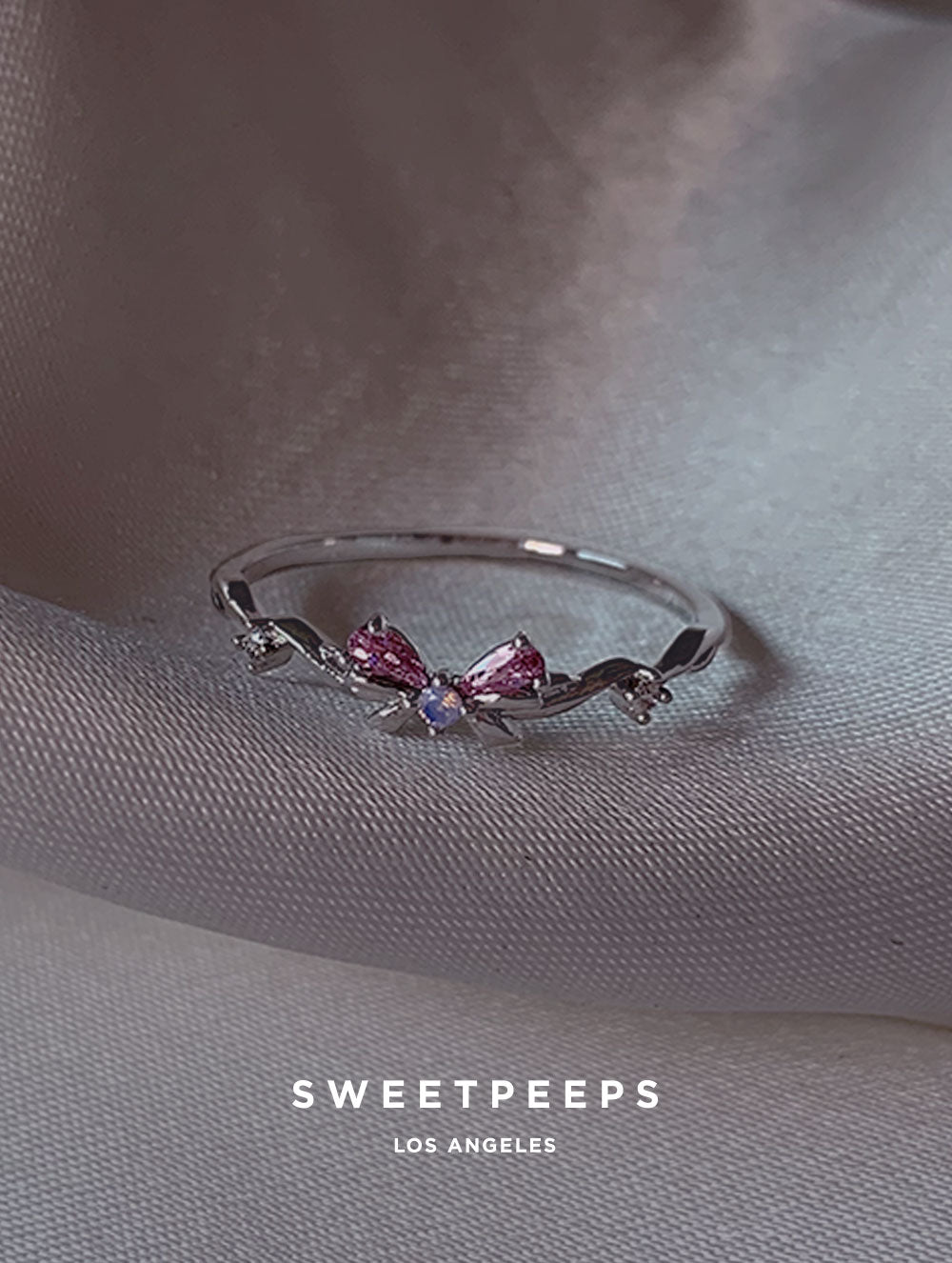 Florrie Bow Ring - Silver