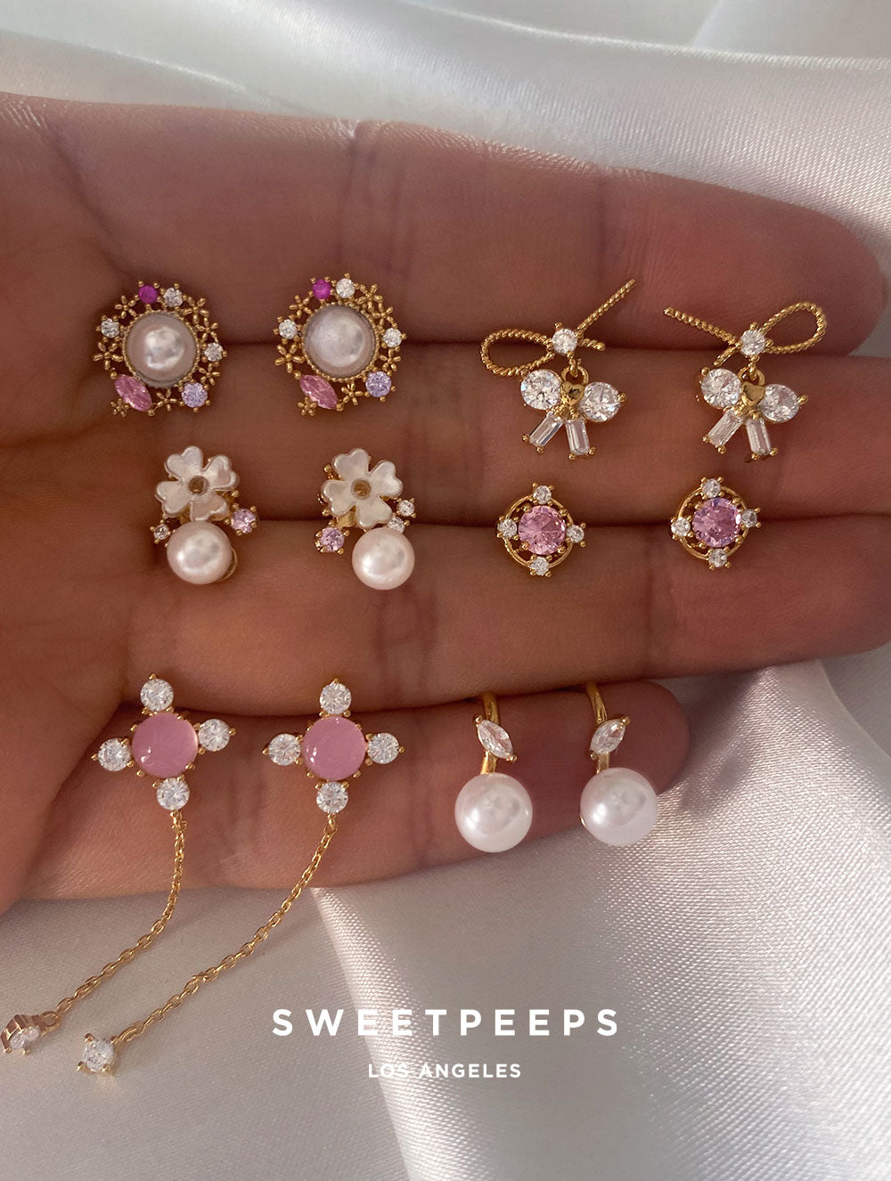 Ribbon Dangle Studs