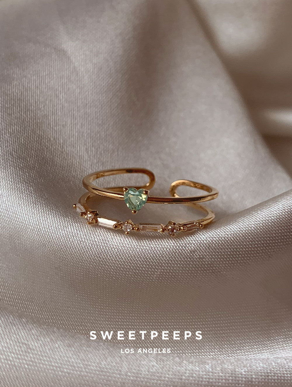 Sage Heart Ring