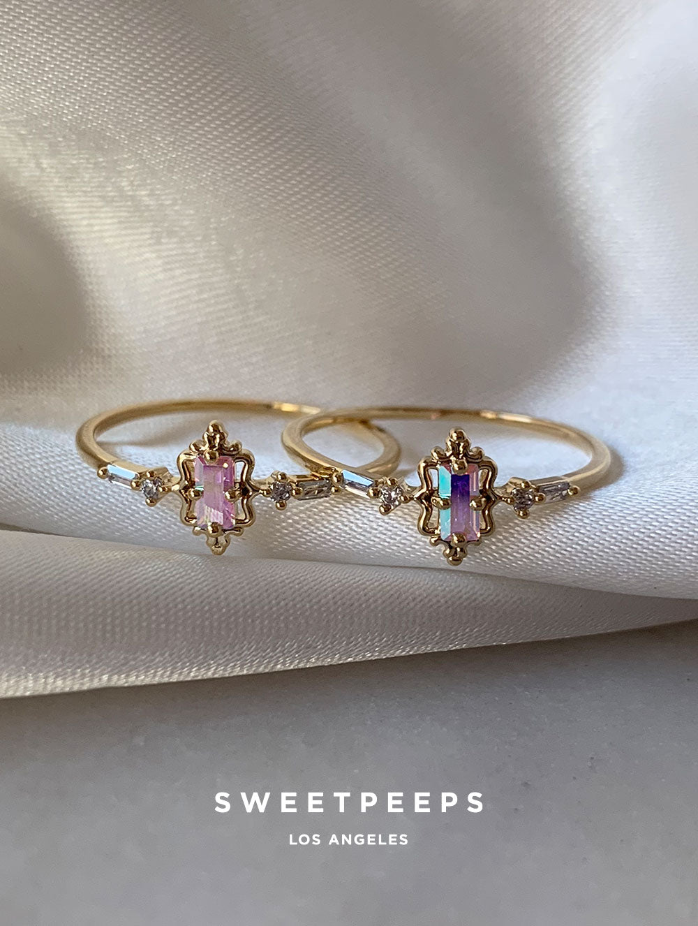 Frame Rectangle Gem Ring