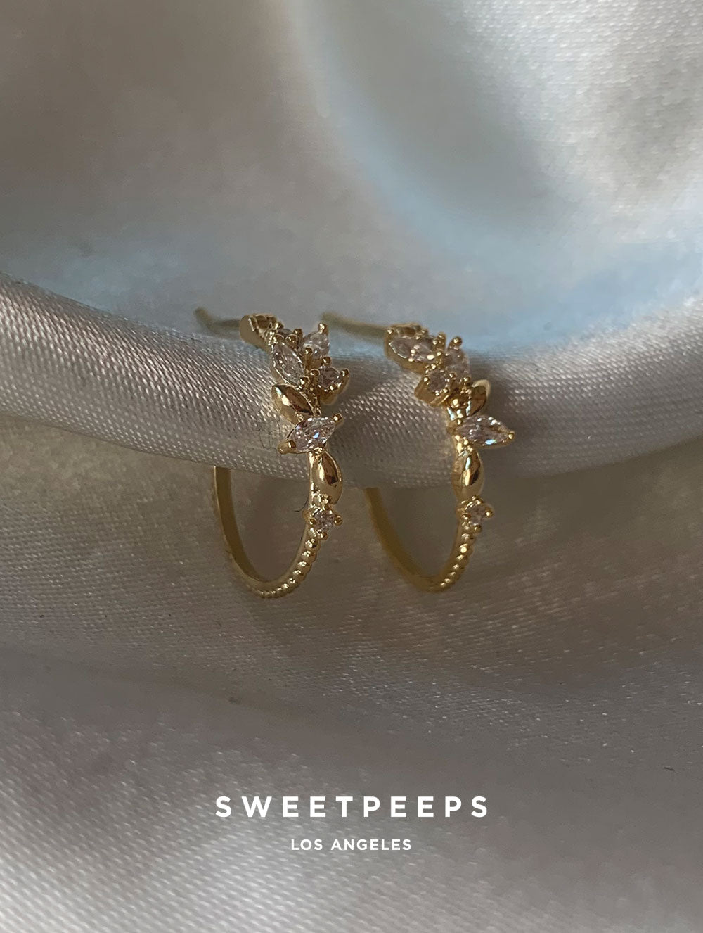 Small Petal Leaves Hoops