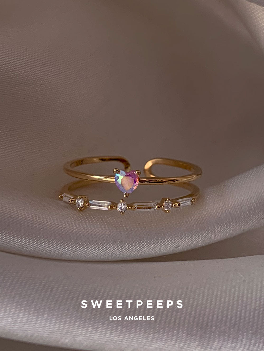 Yoko Holographic Heart Ring