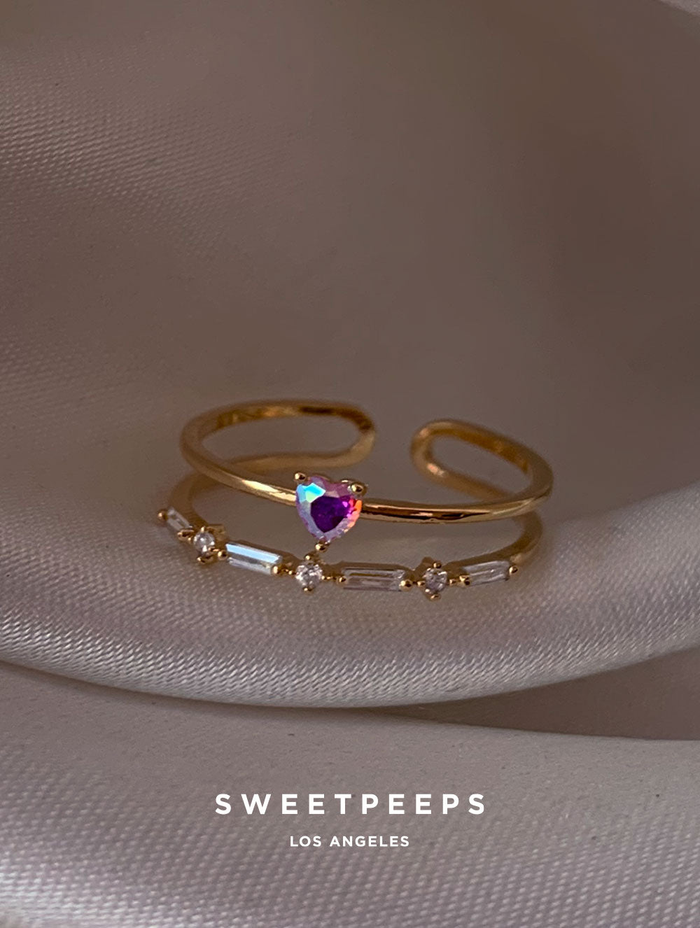 Yoko Holographic Heart Ring