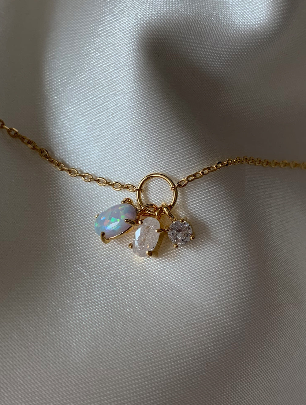 Opal Charm Necklace