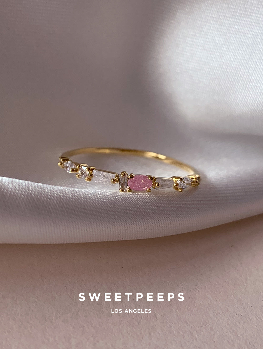 Pastel Pink Petite Ring