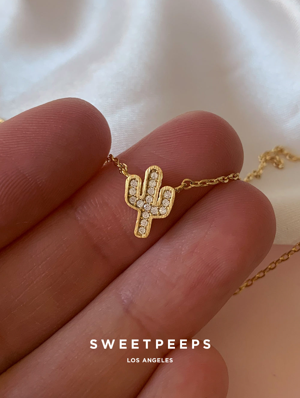 Teeny Tiny Cactus Necklace
