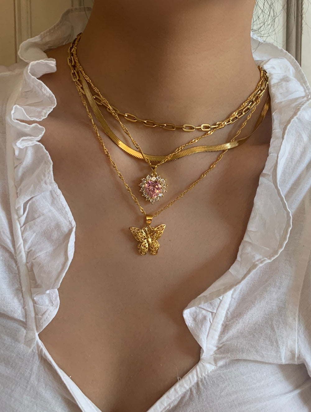 Pink Magic Heart Necklace (M)