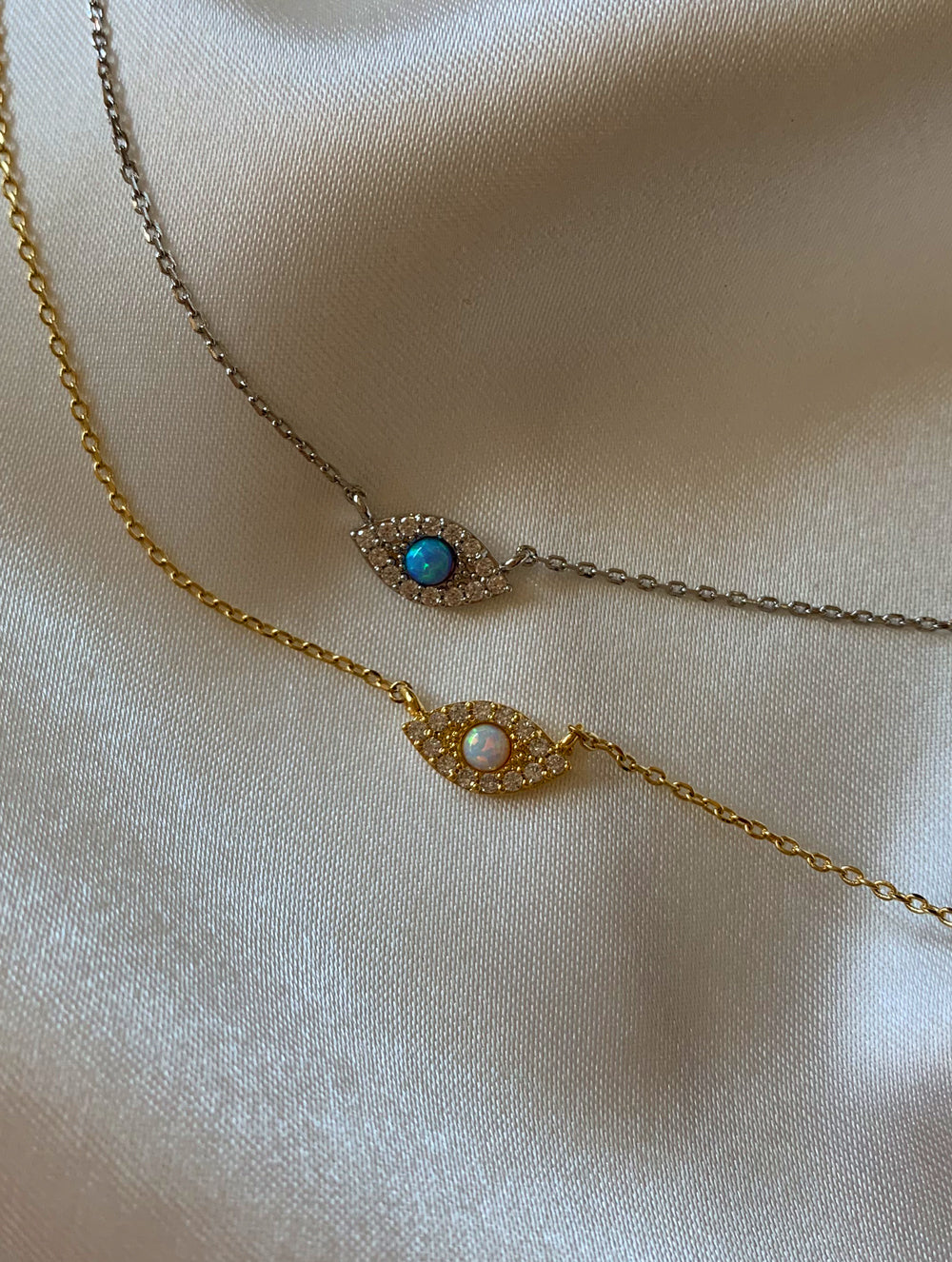 Opal Evil Eye Necklace