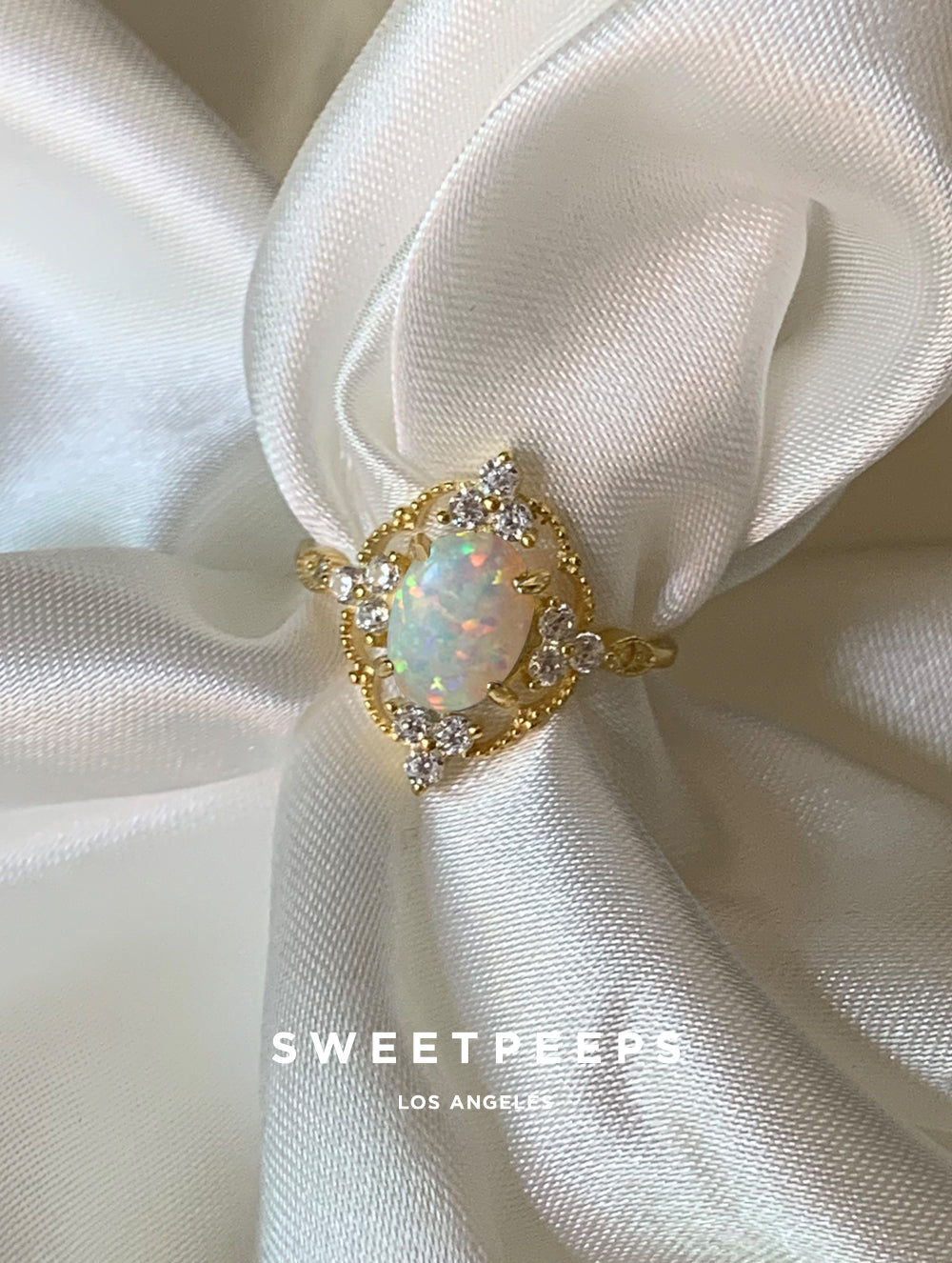 Sterling Silver Opal Ring – SP