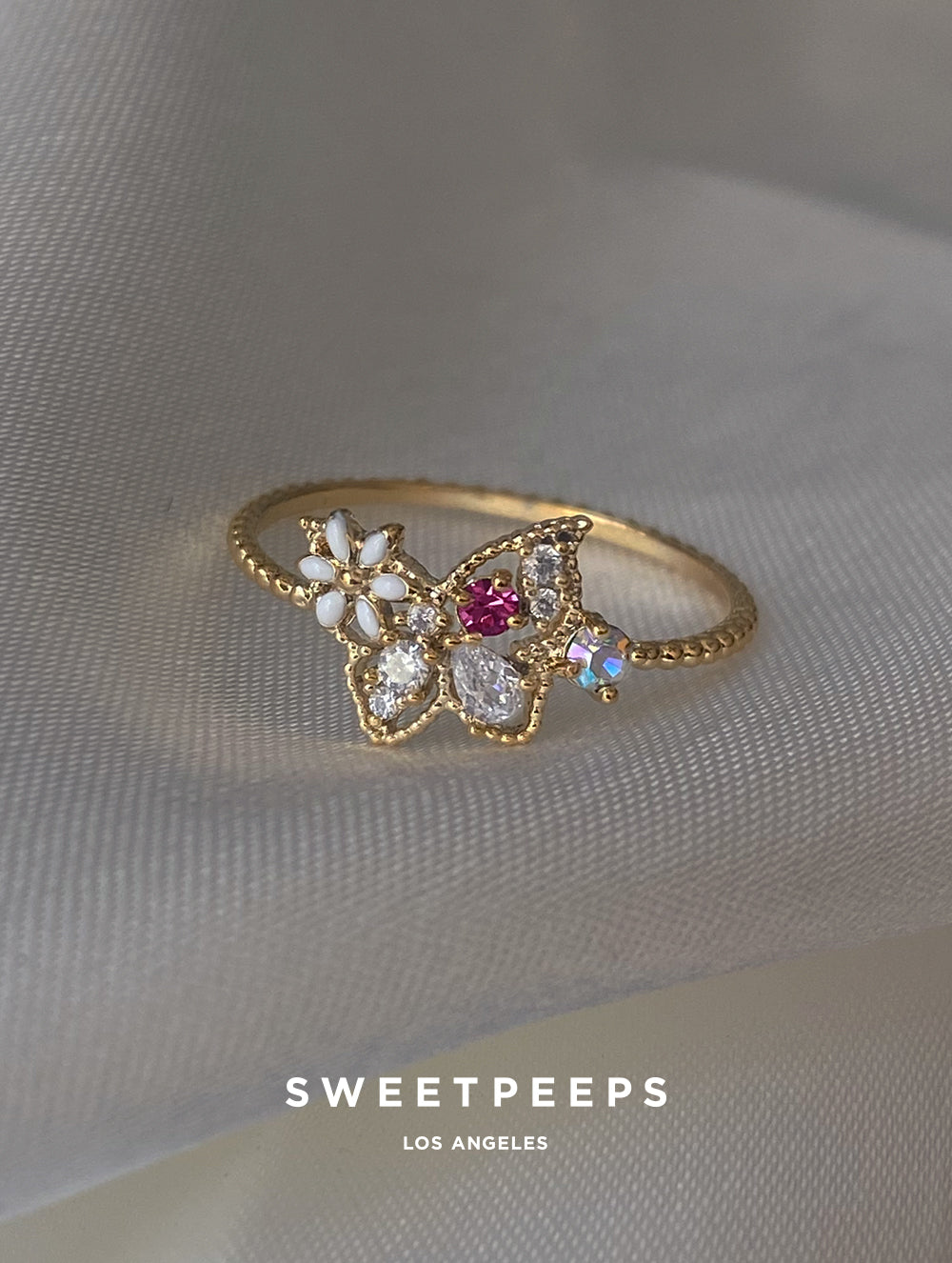Rose Butterfly Ring