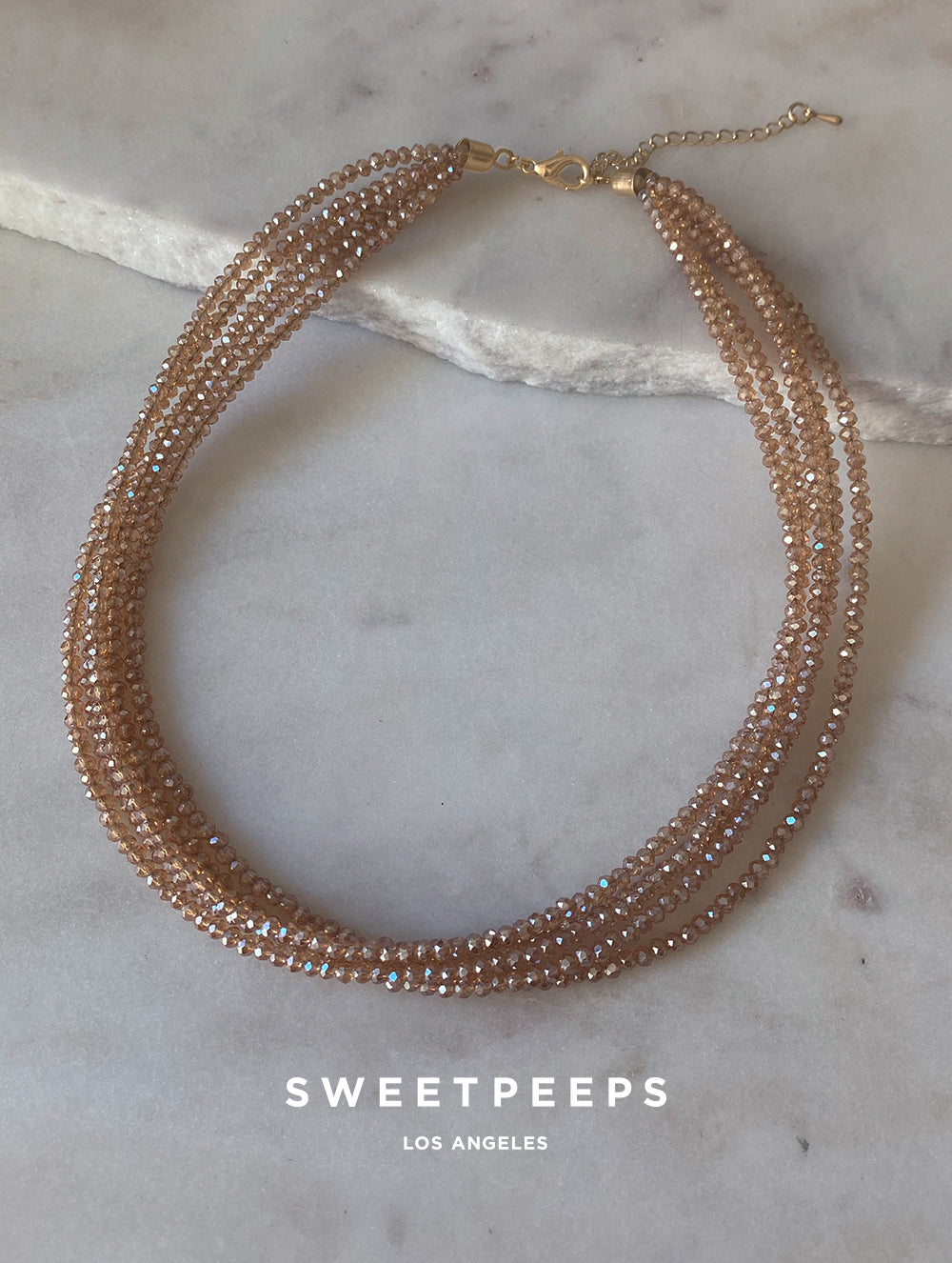 Triple Layered Beaded Choker