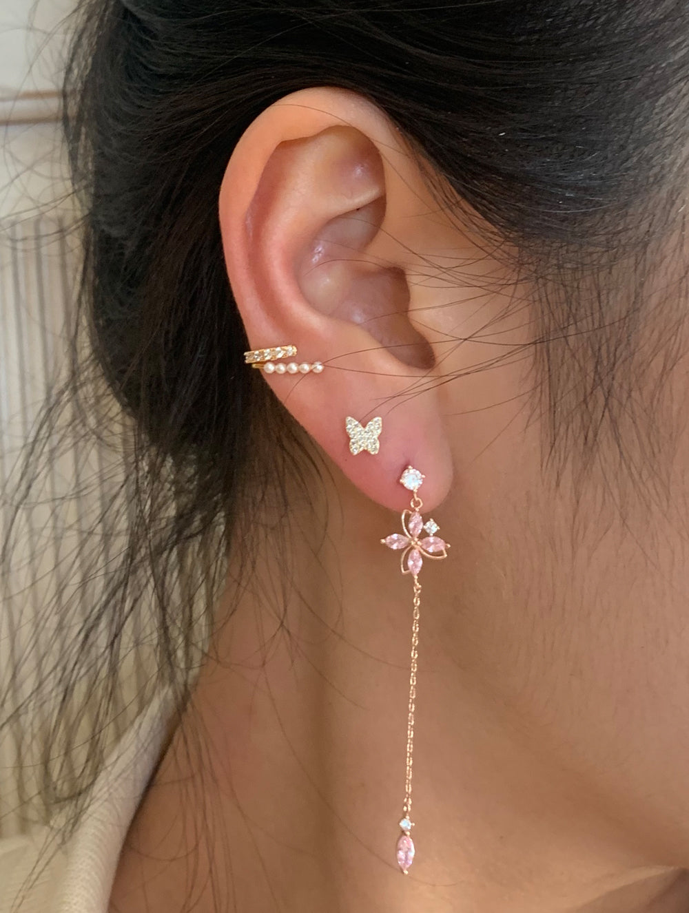 Gold Butterfly Studs