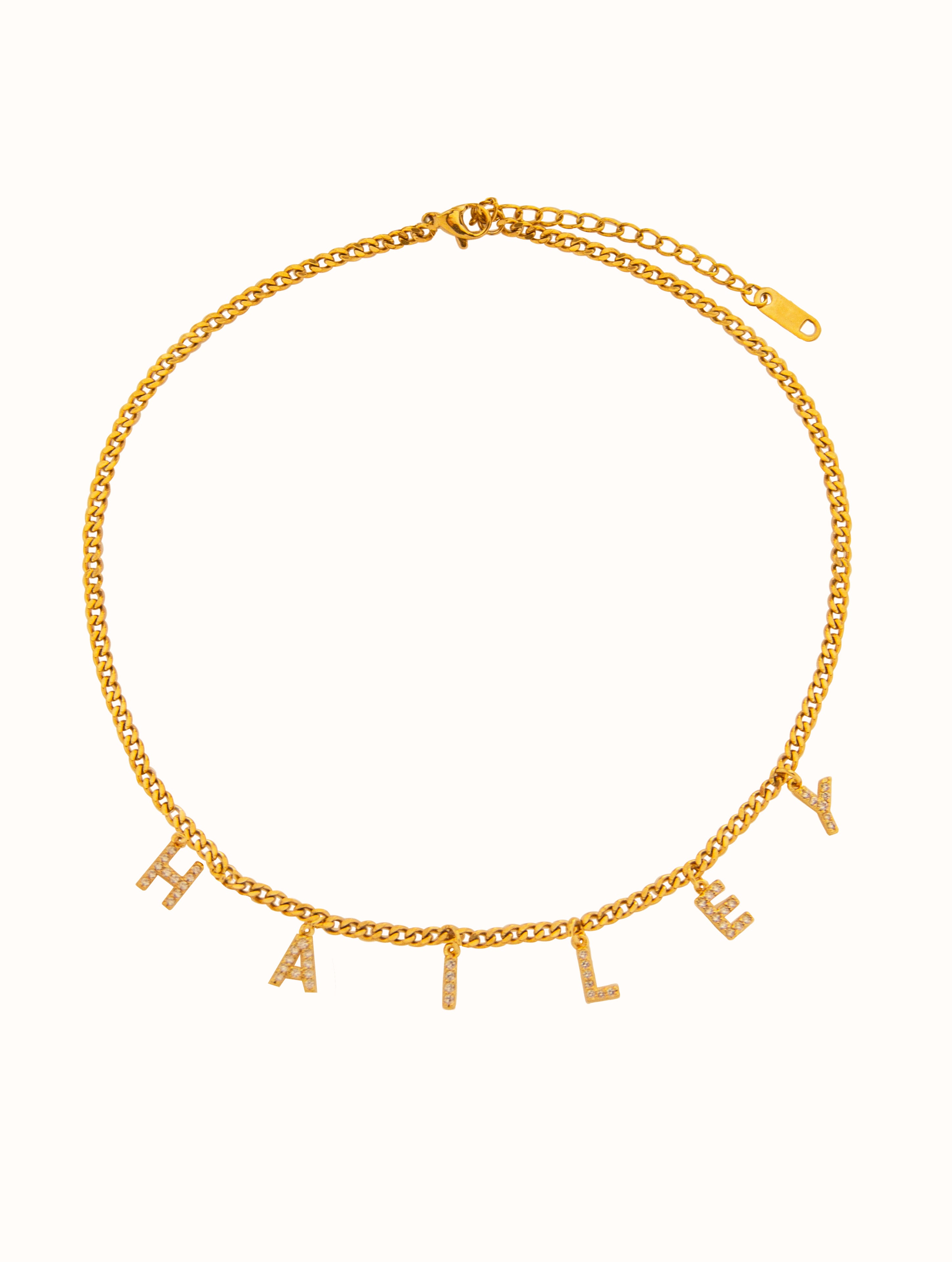 Custom Name Thin Chain Choker