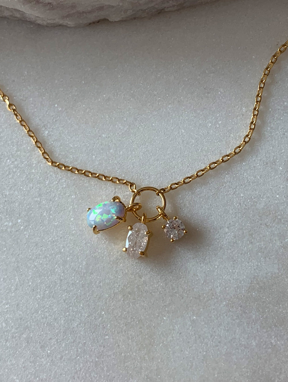 Opal Charm Necklace