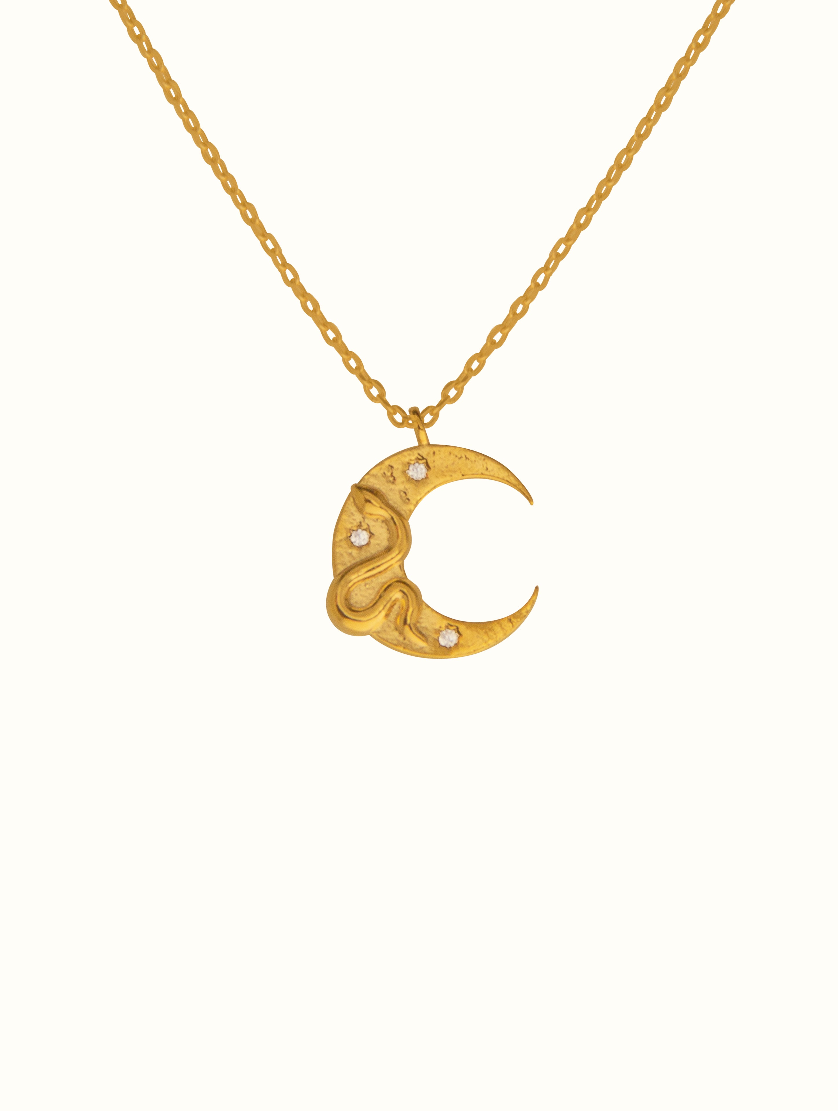 Snake Crescent Necklace