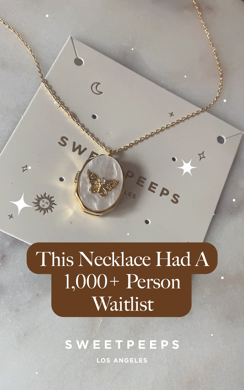 Pearl Butterfly Locket Necklace (Locket)