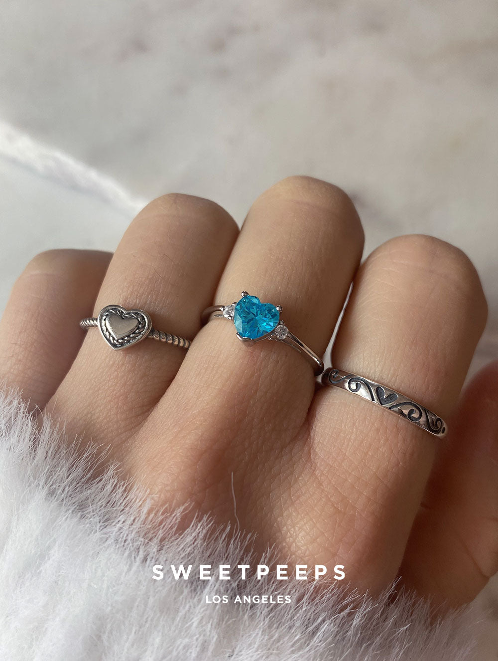 Sterling Silver Engraved Heart Ring