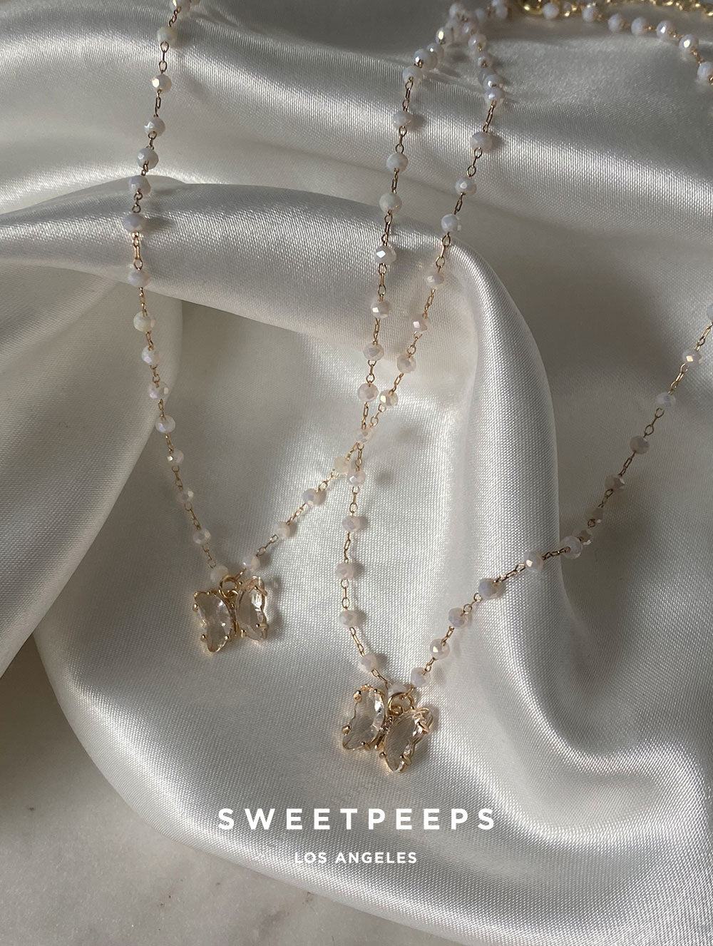 Penelope Pearl Butterfly Necklace