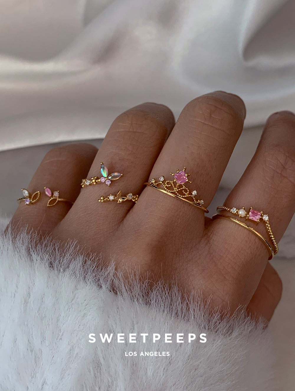 Lotus Pastel Ring