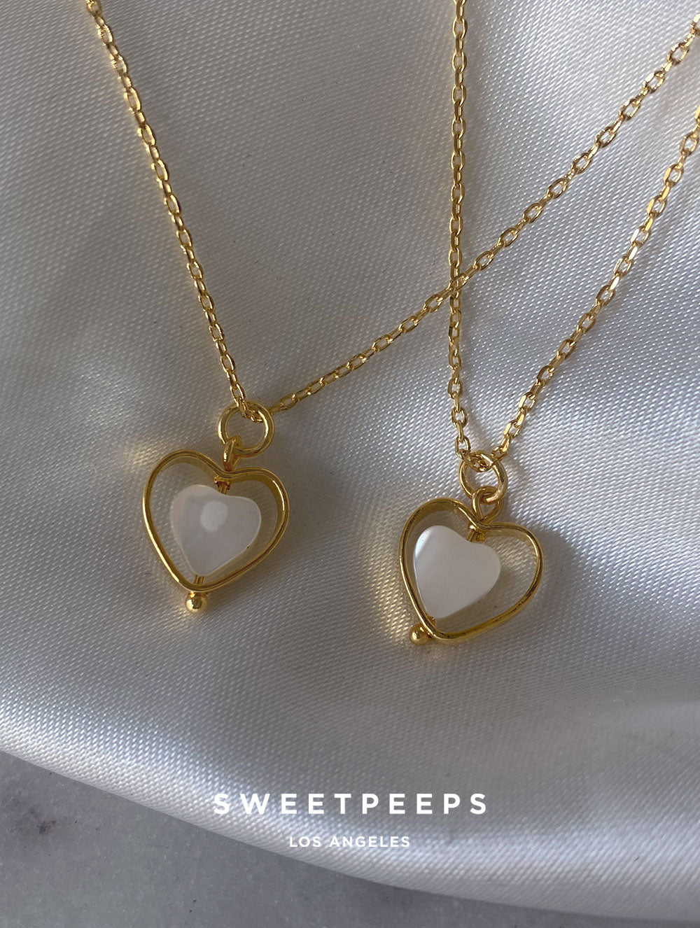 Baby Doll Heart Pearl Necklace