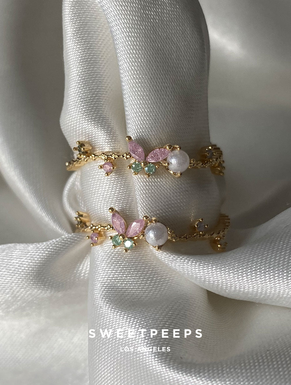 Pearly Butterfly Ring