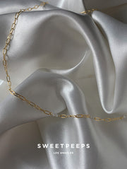 PaperClip Beaded Necklace