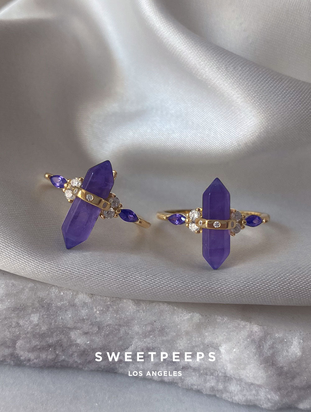 Protection Purple Crystal Ring