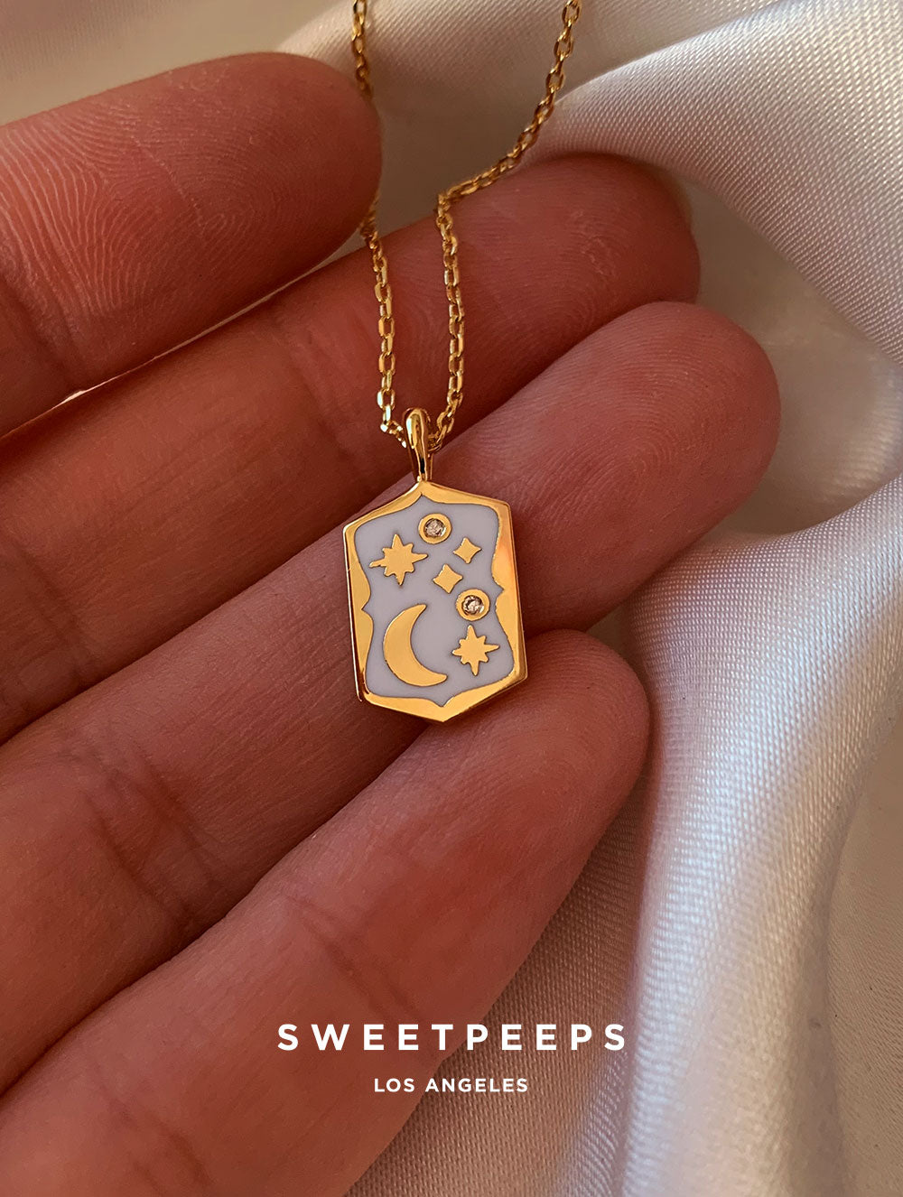 18K Lucky Card Necklace