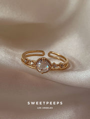 Delaney Crystal Globe Ring