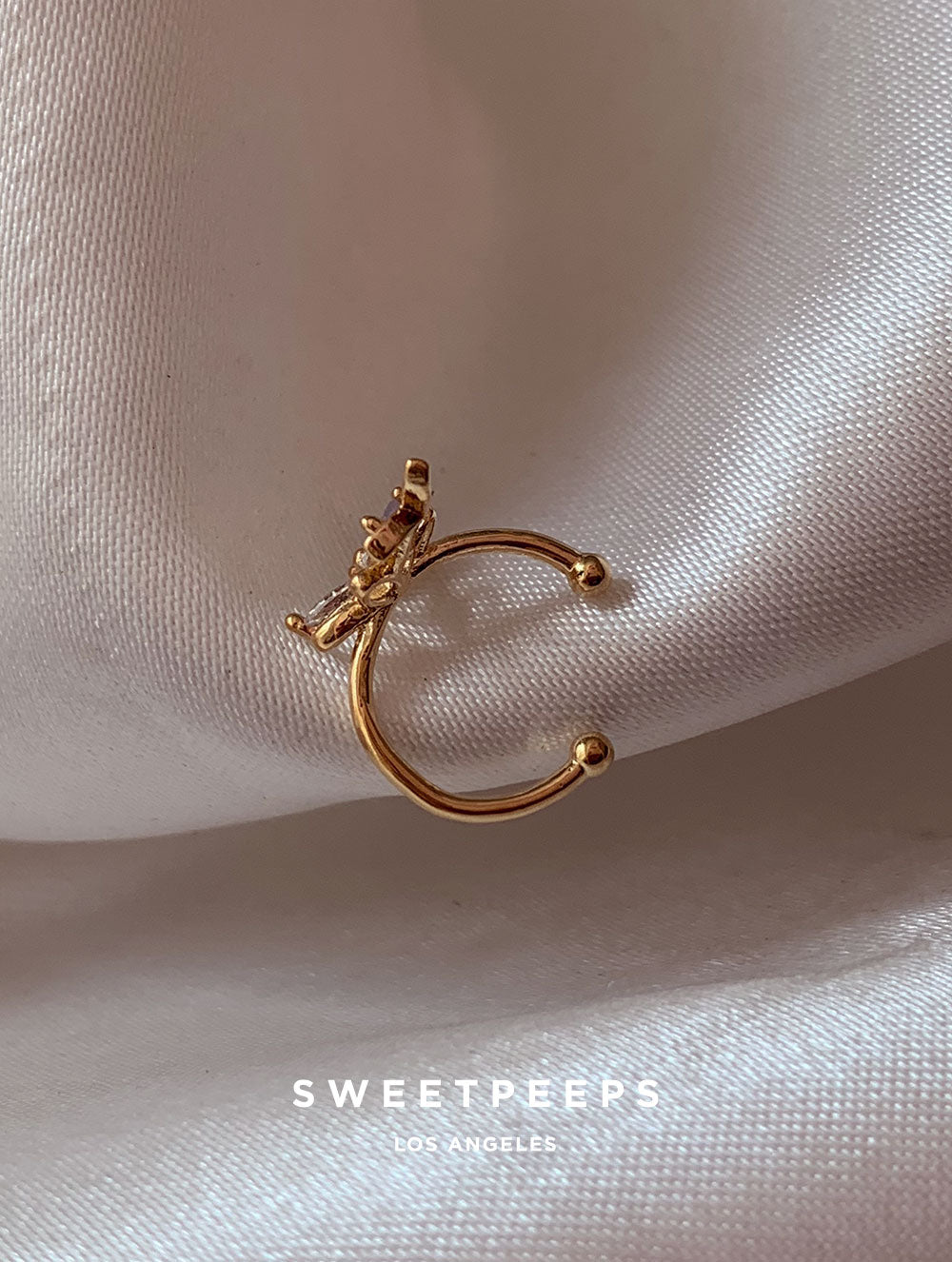 Clover Butterfly Ear Cuff