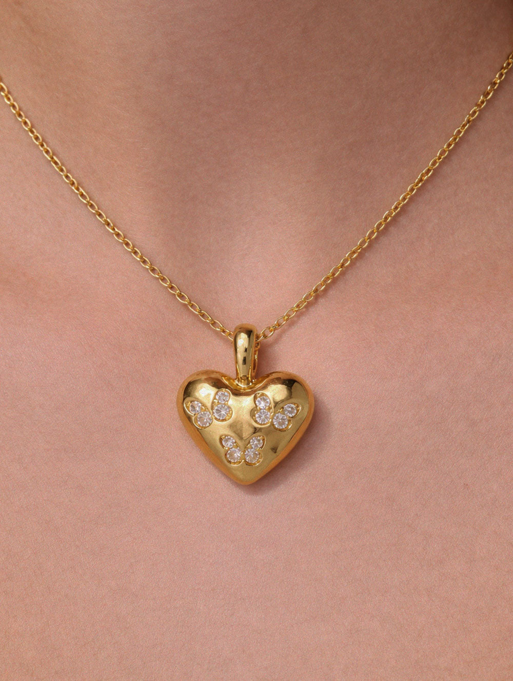Emi Butterfly Heart Necklace