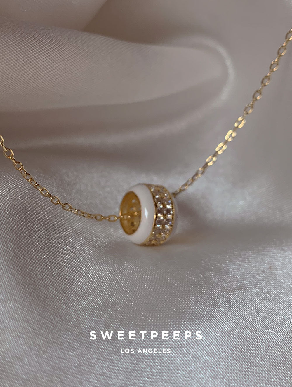 Spacer Bead White Necklace